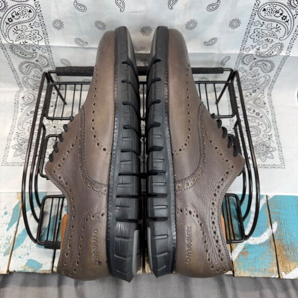 Cole Haan ZeroGrand Wingtip Oxford Burnished Pavement Men Shoes C30720 Sz 11.5 M main image 7